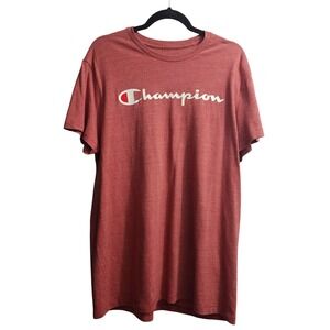 Champion Men's Red Heather Authentic‎ Athletic Wear Short Sleeve T-Shirt Size L